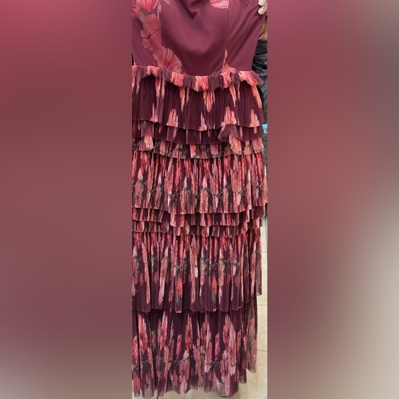 Anthropologie Hutch Nalina Strapless Floral Tiered Tulle Maxi Dress NWOT - Picture 2 of 16